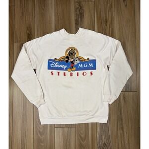 VTG Disney MGM Studios Sweatshirt Mens XL White 80s Phil Savenick Collection